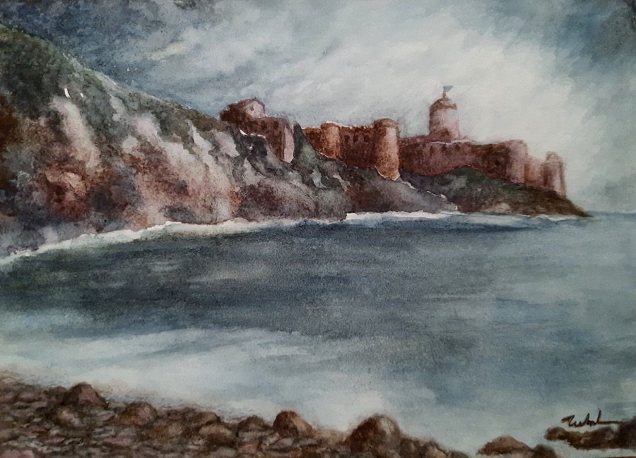 LE CHÂTEAU DE LA ROCHE GOYON<br>
Aquarelle, 24x17 cm
2024