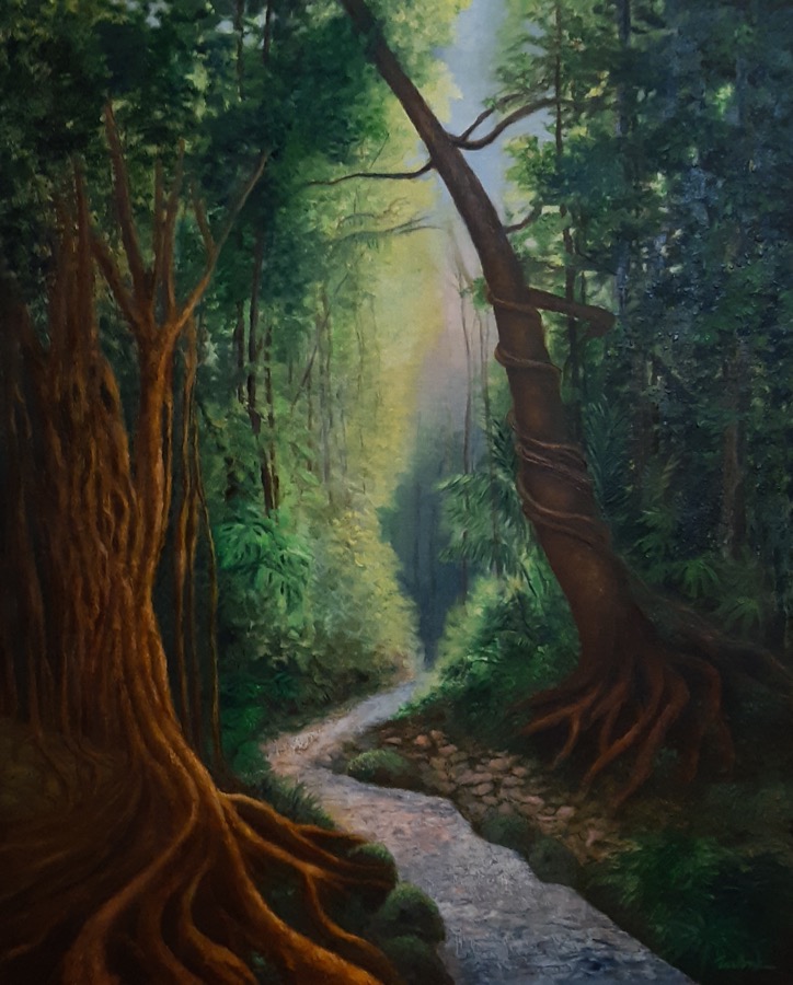 LA JUNGLE<br>
Huile sur toile, 73x 60 cm
2024