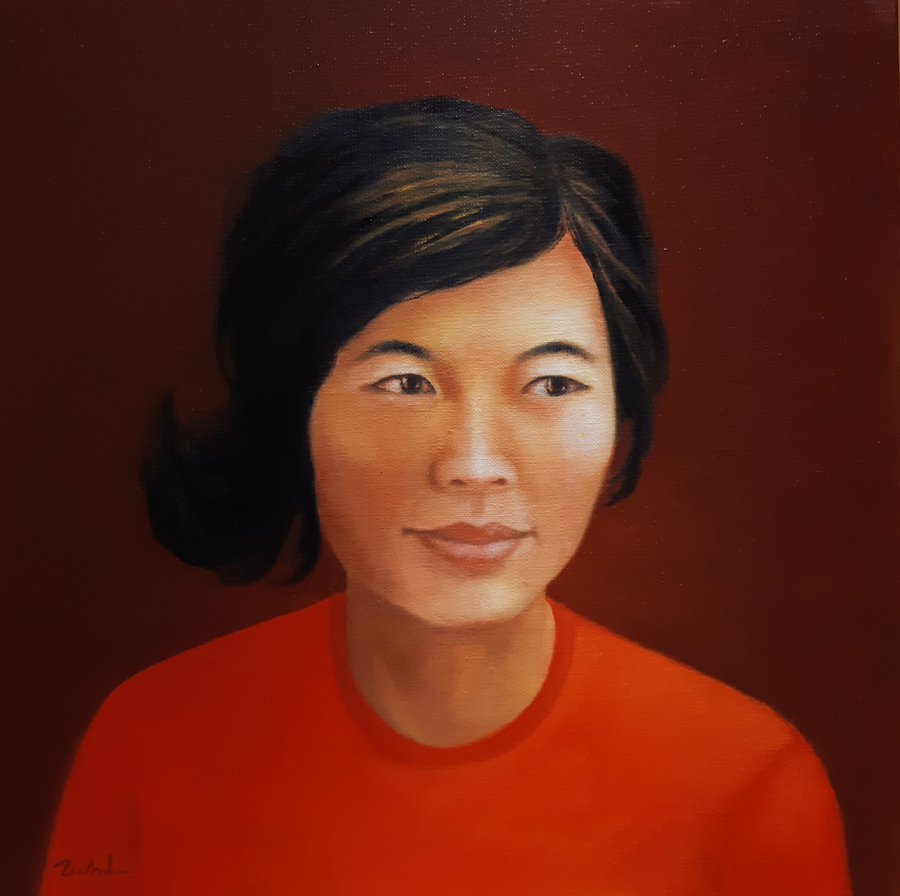 ME<br>
Huile sur toile, 40 x 40 cm<br>
2023